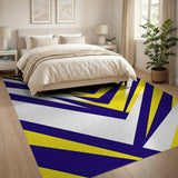 Bold Yellow Navy Geometric Area Rug