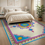 Vibrant Multi-Color Persian Star Medallion Rug