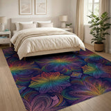 Vibrant Rainbow Mandala Area Rug