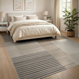 Neutral Geometric Woven Area Rug