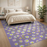 Purple Daisy Meadow Area Rug