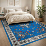 Majestic Blue Phoenix Persian Area Rug
