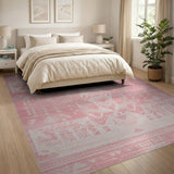 Blush Pink Southwestern Geometric Area Rug