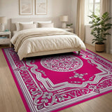 Traditional Persian Elegant Pink Persian Medallion Area Rug
