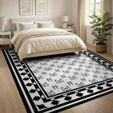 Stylized Cat Faces Persian Area Rug