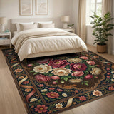 Vintage Floral Peony Bouquet Rug