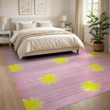 Playful Pink Daisy Area Rug