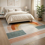 Geometric Modern Rainbow Arch Geometric Area Rug