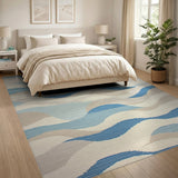 Blue Wave Coastal Area Rug