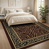 Gold and Silver Ornate Gold Persian Area Rug