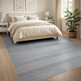 Contemporary Grey Ombre Striped Area Rug