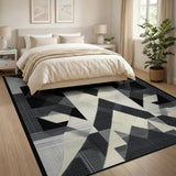 Monochrome Geometric Modern Area Rug