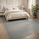 Neutral Tonal Striped Woven Area Rug