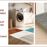 Ultra Soft Area Rug, Non Slip, Stain Resistant, Washable Area Rugs for Living Room, Bedroom, Soft Thin Washable Rug for Contemporary Office Decor(Beige)