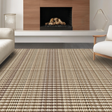 Ultra Soft Area Rug, Non Slip, Stain Resistant, Washable Area Rugs for Living Room, Bedroom, Rustic Earthy Textured Weave(Beige)