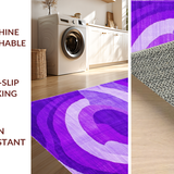 Ultra Soft Area Rug, Non Slip, Stain Resistant, Washable Area Rugs for Living Room, Bedroom, Playful Modern Abstract Swirls(Purple)