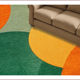 Ultra Soft Area Rug, Non Slip, Stain Resistant, Washable Area Rugs for Living Room, Bedroom, Abstract Geometric Striped(Orange)