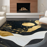 Chic Abstract Gold Foil Aesthetic(Black)