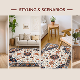 Artistic Cream and Orange Harmony(White)