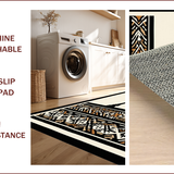 Ultra Soft Area Rug, Non Slip, Stain Resistant, Washable Area Rugs for Living Room, Bedroom, Contrasting Black Cream Animal Print Elegance(Beige)