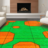 Ultra Soft Area Rug, Non Slip, Stain Resistant, Washable Area Rugs for Living Room, Bedroom, Sleek Contemporary Striped Pattern(Green)