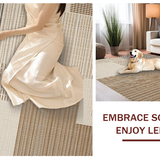 Ultra Soft Area Rug, Non Slip, Stain Resistant, Washable Area Rugs for Living Room, Bedroom, Inviting Rustic Minimalist Look(Beige)