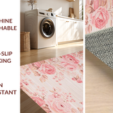 Ultra Soft Area Rug, Non Slip, Stain Resistant, Washable Area Rugs for Living Room, Bedroom, Sleek Contemporary Shag Texture Theme(Pink)