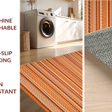 Ultra Soft Area Rug, Non Slip, Stain Resistant, Washable Area Rugs for Living Room, Bedroom, Elegant Tassel Accented Style(Orange)