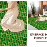 Ultra Soft Area Rug, Non Slip, Stain Resistant, Washable Area Rugs for Living Room, Bedroom, Vibrant Green Leafy Aesthetic(Green)
