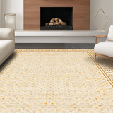 Sophisticated Beige Tiled Motif(Beige)