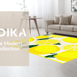 Ultra Soft Area Rug, Non Slip, Stain Resistant, Washable Area Rugs for Living Room, Bedroom, Playful Yellow Sunshine Design(Yellow)