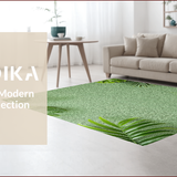 Ultra Soft Area Rug, Non Slip, Stain Resistant, Washable Area Rugs for Living Room, Bedroom, Monstera Leaf Tropical(Green)