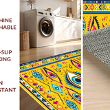 Ultra Soft Area Rug, Non Slip, Stain Resistant, Washable Area Rugs for Living Room, Bedroom, Artistic Soft Textured Statement Piece(Yellow)