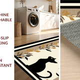 Ultra Soft Area Rug, Non Slip, Stain Resistant, Washable Area Rugs for Living Room, Bedroom, Contemporary Playful Cat Design(Beige)