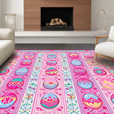 Ultra Soft Area Rug, Non Slip, Stain Resistant, Washable Area Rugs for Living Room, Bedroom, Bright Cheerful Decorative Aesthetic(Pink)