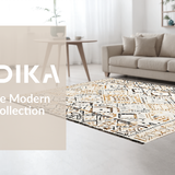 Ultra Soft Area Rug, Non Slip, Stain Resistant, Washable Area Rugs for Living Room, Bedroom, Minimalist Subtle Geometric Arrangement(Beige)