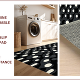 Ultra Soft Area Rug, Non Slip, Stain Resistant, Washable Area Rugs for Living Room, Bedroom, Elegant Earthy Toned Patterns(Black)