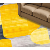 Ultra Soft Area Rug, Non Slip, Stain Resistant, Washable Area Rugs for Living Room, Bedroom, Striking Bold Color Contrast Art(Yellow)