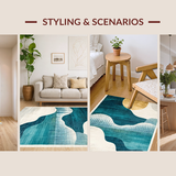 Contemporary Calm Tiled Design(Blue)