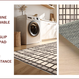 Ultra Soft Area Rug, Non Slip, Stain Resistant, Washable Area Rugs for Living Room, Bedroom, Chic Contemporary Geometric Motif(Beige)