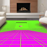 Ultra Soft Area Rug, Non Slip, Stain Resistant, Washable Area Rugs for Living Room, Bedroom, Soft Pastel Geometric Vibe(Green)