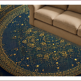 Ultra Soft Area Rug, Non Slip, Stain Resistant, Washable Area Rugs for Living Room, Bedroom, Modern Gold Minimalist Bedroom Decorative Area Carpet(Blue)