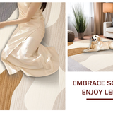 Ultra Soft Area Rug, Non Slip, Stain Resistant, Washable Area Rugs for Living Room, Bedroom, Stylish Warm Treetop Design(Beige)