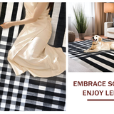 Ultra Soft Area Rug, Non Slip, Stain Resistant, Washable Area Rugs for Living Room, Bedroom, Striped Symphony Area Rug(Gray)