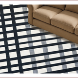 Contemporary Striped Black and White Theme(Black)