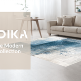 Ultra Soft Area Rug, Non Slip, Stain Resistant, Washable Area Rugs for Living Room, Bedroom, Sophisticated Ombre Rug in Distressed Blue and Beige Tones for Any Space(Blue)