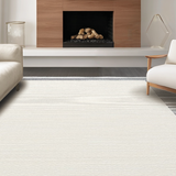 Clean Cut Striped Visual Harmony(Ivory)