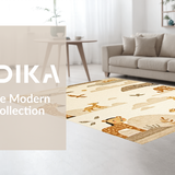 Ultra Soft Area Rug, Non Slip, Stain Resistant, Washable Area Rugs for Living Room, Bedroom, Vibrant Animal Print Motif(Beige)