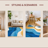 Eclectic Multi Hued Wave Motif(Blue)