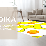 Ultra Soft Area Rug, Non Slip, Stain Resistant, Washable Area Rugs for Living Room, Bedroom, Sunny Yellow Fun Shape(Yellow)